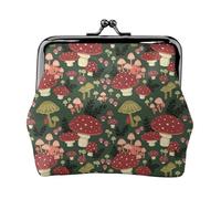 Bright Mushrooms Art - Carteras pequeñas para mujer, carteras para mujer, monedero para mujer, cartera pequeña para mujer, bolsa de maquillaje pequeña para bolso, Black, Talla única, Organizador de