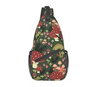 Bright Mushrooms Art Colorful Mexican Stripes Crossbody Bag Sling Bag Mochila de Viaje multipropósito para Hombres y Mujeres