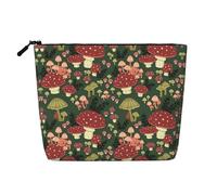 Bright Mushrooms Art - Neceser portátil de cáñamo falso, bolsa de maquillaje grande, resistente al agua, bolsa de aseo de viaje