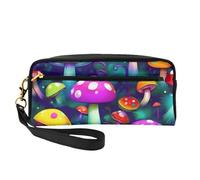 Bright Mushrooms - Bolsa de maquillaje para mujer, diseño de hongos brillantes, bolsa de viaje para la escuela y la oficina