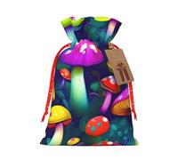 Bright Mushrooms - Bolsa de regalo ecológica con cordón, bolsas de regalo para fiestas, regalos de fiesta