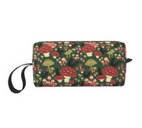 Bright Mushrooms - Bolsa organizadora simple con impresión artística de hongos, bolsa de viaje ligera, estuche acolchado de espuma para cosméticos
