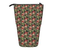 Bright Mushrooms - Estuche telescópico para lápices, portátil, bolsa de maquillaje, papelería, oficina, viajes