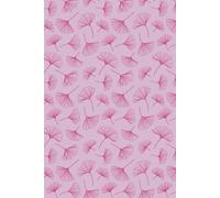 Bright Pink 6x9" Lined Journal with Ginkgo Leaves: College Ruled Notebook with Hand-drawn Ginkgo Leaves in Bright Shades of Pink