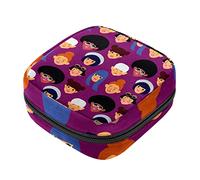 Bright Portraits of Girls - Bolsa de almacenamiento para servilletas sanitarias, bolsa de almohadilla menstrual portátil con cremallera para adolescentes, niñas, mujeres y mujeres