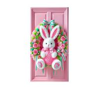Bright Rabbit Graphic - Reusable Porch Sign, Weatherproof Cloth for Outdoor Display, Large Garage Wrap, Vibrant Backdrop Set with Brass Grommet Holes, Holiday Garden Panel for Greeting Posing