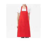 (Bright red) 6pcs Fashion Advertising Apron Hot Pot Shop Fruit Shop Catering Manicure Custom Kitchen Apron