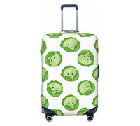 Bright Repollo Cute Eyes Funny Travel Luggage Covers - Fundas elásticas para maleta, protector para equipaje de 18 a 32 pulgadas, Black, M