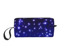 Bright Stars - Bolsa de cosméticos portátil con estampado de estrellas, estuche de almacenamiento de viaje, bolsa organizadora con cremallera para un acceso rápido