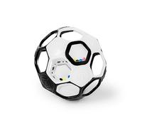 Bright Stars, Oball Grippin' Goals, Pelota sonajero de fútbol con tecnología Oball - Blanco y negro, juguete fácil de agarrar para recién nacidos y mayores