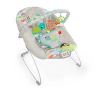 Bright Starts Baby Hamaca con musica y vibración con barra de juguete extraíble, 0-9 kg (Happy Safari)