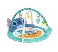 Bright Starts Disney Baby Gimnasio de Actividades Party in Paradise de Stitch, con cojín para el Tiempo Boca Abajo y 5 Juguetes portátiles, Desde recién Nacidos