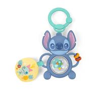 Bright Starts Disney Baby Juguete Interactivo Tummy Tumble de Stitch, Giratorio con sarta de Cuentas, Ideal para Viaje o Cochecito, recién Nacidos y Mayores