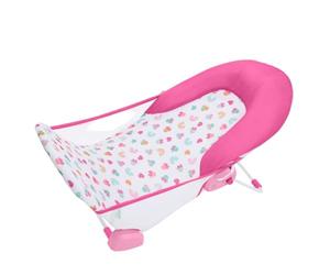 Bright Starts, Disney Baby Minnie Asiento de Baño Plegable de 2 Posiciones, con Soporte Ajustable para Lavabo o Bañera, para Bebés de 0 a 6 Meses y hasta 9 kg, Funda Lavable a Máquina