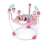 Bright Starts, Disney Baby, Saltador y Centro de Actividades Minnie Mouse Forever Besties, 10 juguetes de actividad, andador con música y luces, gira 360°, ajustable, rosa, a partir de 6 meses