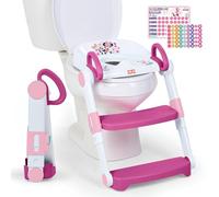 Bright Starts Disney Minnie Mouse Adaptador Wc Niños, Plegable Portatil Infantil Asiento Inodoro, 8M - Hasta 50 lbs - Rosa