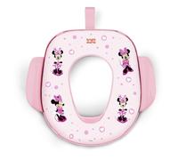 Bright Starts Disney Minnie Mouse - Asiento suave para orinal, asiento acolchado para entrenamiento de inodoro con asas y gancho para colgar, se adapta a la mayoría de inodoros, más de 18 meses y
