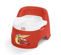 Bright Starts, Disney y Pixar Cars Orinal Infantil de Confort Total, Cubeta Extraíble Fácil de Limpiar, Protector Antisalpicaduras, Respaldo Alto para Comodidad y Estabilidad, Niños hasta 23 kg