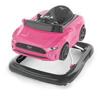 Bright Starts Ford Mustang 4 en 1 Centro de actividades y andador rosa para bebés con volante interactivo extraíble, a partir de 6 meses