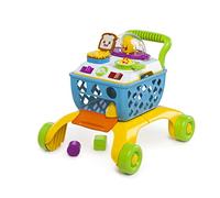 Bright Starts, Giggling Gourmet 4 en 1 Shop 'n Cook Andador Primero Pasos, Carro de la Compra Juguete de Empuje, Edades 6 meses +