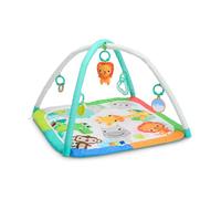 Bright Starts Gimnasio Bebé Wild Wiggles Jungle Jubilee Plegable - Manta de Juegos Safari Unisex con 5 Juguetes, 0+ Meses