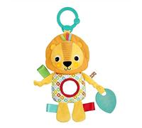 Bright Starts, Huggin’ Lights Juguete Musical Luminoso para Cochecito y para Llevar, León, Unisex, Recién Nacido +