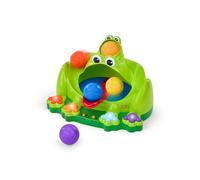 Bright Starts, Juguete de Bolas Poppin' Ball Frog, Juguete lanzabolas, Rebote y Carrera en rampa, promueve Las Habilidades de Gateo y persecución, Unisex, a Partir de 6 Meses