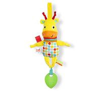 Bright Starts, Juguete de Peluche sensorial Pull, Play & Boogie con melodías para cochecito de bebés o asiento del coche, perfecto para llevar a todos lados, Jirafa - Unisex, desde recién nacido