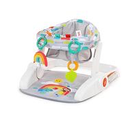 Bright Starts Learn-to-Sit - Asiento de suelo para bebé, 2 posiciones, silla portátil, incluye juguetes sensoriales, unisex, 4-12 meses