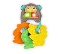Bright Starts MonKeys Mordedor Musical, Juego de Llaves de Bebé con Luces y Sonidos, Llaves de Coche con Mordedores en Forma de Frutas, Fomenta el Desarrollo, Para Bebés Desde 6 Meses