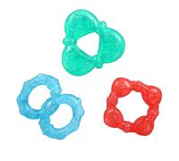 Bright Starts, Mordedores Stay Cool, Rellenables con Agua y Enfriables, Juguete para la Dentición sin BPA, Unisex, Paquete de 3 Unidades, a Partir de 3 Meses