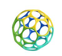 Bright Starts, Pelota Oball clásica Easy Grasp para bebé en azul/verde, apta desde recién nacido, 10 cm