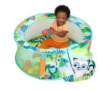Bright Starts Piscina de Pelotas Plegable Rowdy Rainforest - 20 Pelotas Incluidas, Diámetro 80 cm, Portátil 6M+