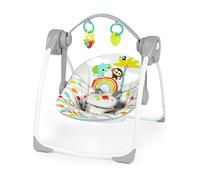 Columpio portátil Compacto automático Playful Paradise de Bright Starts para bebés con música, Unisex, de recién Nacidos en adelante