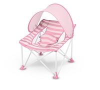 Bright Starts Silla de playa para bebés - Toldo UPF 50+ Desmontable, Rosa