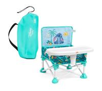 Bright Starts, Silla Elevadora Portátil Pop 'N Sit de Disney Stitch, Asiento de Suelo con Bandeja para Comer, Uso Interior/Exterior, Azul, de 6 Meses a 3 Años