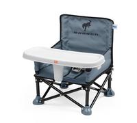 Bright Starts, Silla elevadora portátil Pop 'N Sit Ford Bronco asiento para el suelo, uso en interiores y exteriores, plegable y compacta, de 6 meses a 3 años, Gris