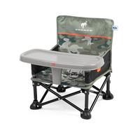 Bright Starts, Silla elevadora portátil Pop 'N Sit Ford Bronco asiento para el suelo, uso en interiores y exteriores, plegable y compacta, estampado de camuflaje, de 6 meses a 3 años