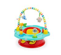 Bright Starts, Súper Asiento 3 en 1 Playful Paradise, Asiento de Actividades con Juguetes, Bandeja para la Merienda, Asiento Elevador, Sin BPA, Unisex, Para Niños Mayores de 6 Meses