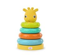 Bright Starts, Torre Apilable de Jirafa, Juguete Multicolor Sensorial y de Coordinación para Bebés de 6 Meses en Adelante, Unisex, Estimula Habilidades Motoras