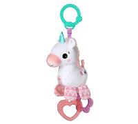 Bright Starts, Unicornio Sparkle & Shine Juguete de Peluche para Llevar en el Cochecito o en el Portabebés, A Partir de 0 Meses