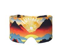 Bright Sunrise - Antifaz ajustable para dormir y orejeras, diadema unisex para dormir de lado (26.8 x 4.3 pulgadas), cubierta cómoda para viajes en interiores y exteriores, para yoga,