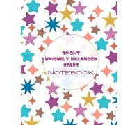 Bright Uniquely Balanced Stars: Half Lined Half Blank Notebook, Dotted Lines & Drawing Area