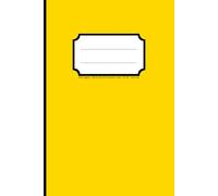 Bright Yellow 150 Page Wide Ruled Dotted Lines 6''x9'' Journal: Fun Color Notebook with Quick Find Spine and Label Badge Front