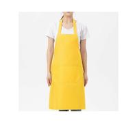 (Bright yellow) 6pcs Fashion Advertising Apron Hot Pot Shop Fruit Shop Catering Manicure Custom Kitchen Apron