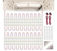 BrightArk 12V 120 LEDs Furgoneta Luz Interior Impermeable Coche LED Luces de Techo Kit 4000K Lámpara de Cúpula para Furgoneta RV Camión Auto Vehículo Camper Barcos Coche, 40 Módulos