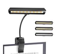 BrightArk 19 luces LED para atril, luz con clip para atriles, luz de lectura para piano recargable por USB, 3 colores y 5 brillos, regalos musicales ideales, perfecto para piano, lectura, orquesta