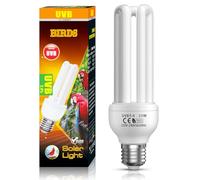 BrightArk 23W UVB 5.0 Lámpara para Pájaros E27, Lámpara Fluorescente Compacta 5.0 UVB Lámpara para Pájaros Bombilla para Pájaros, Loros, Reptiles