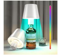 BrightArk 3W Lampada Per Bottiglia Di Vino,Lampada a Bottiglia Regulable,Impermeable Lampada Bottiglia Senza Fili,Recargable Lampada Per Bottiglia,con Batería De 5200mAh Para El Hogar,Restaurante,Bar