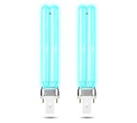 BrightArk 9W G23 PLS Bombilla UV de Repuesto, Pack de 2 Lámparas UV Estéril Ultravioleta para Clarificadores UVC y Filtros UVC de Estanques, Fuentes y Peceras